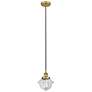 Oxford 7.5" Brushed Brass Mini Pendant w/ Clear Shade