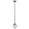 Oxford 7.5" Brushed Brass Mini Pendant w/ Clear Shade