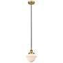 Oxford 7.5" Brushed Brass Mini Pendant w/ Matte White Shade