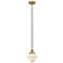 Oxford 7.5" Brushed Brass Mini Pendant w/ Matte White Shade