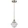 Oxford 7.5" Brushed Satin Nickel Mini Pendant w/ Seedy Shade