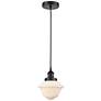 Oxford 7.5" Matte Black Mini Pendant w/ Matte White Shade