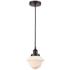 Oxford 7.5" Oil Rubbed Bronze Mini Pendant w/ Matte White Shade