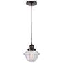 Oxford 7.5" Oil Rubbed Bronze Mini Pendant w/ Seedy Shade