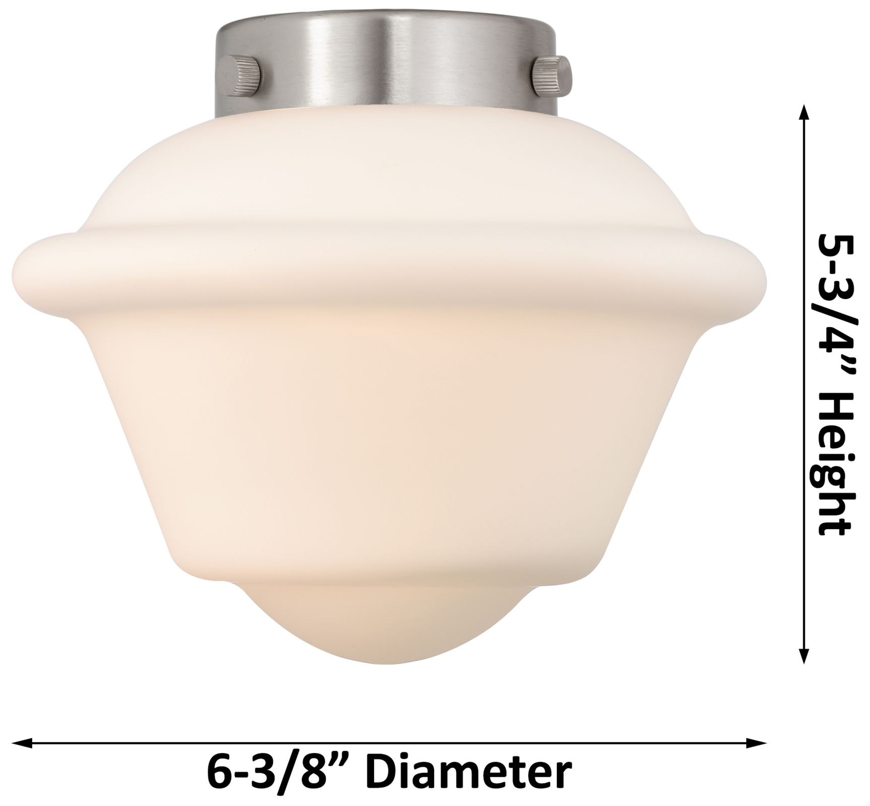 Image 5 Oxford 7.5" Wide Brushed Satin Nickel Semi Flush Mount w/ Matte White more views