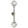 Oxford 7.5"W 2 Light Brushed Satin Nickel Bath Vanity Light w/ Clear S