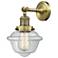 Oxford 8" Antique Brass Sconce w/ Clear Shade
