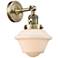 Oxford 8" Antique Brass Sconce w/ Matte White Shade