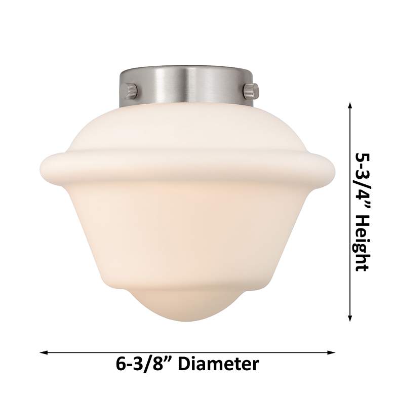 Image 6 Oxford 8" Antique Brass Sconce w/ Matte White Shade more views