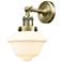 Oxford 8" Antique Brass Sconce w/ Matte White Shade