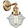 Oxford 8" Brushed Brass Sconce w/ Seedy Shade