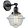 Oxford 8" Matte Black Sconce w/ Seedy Shade