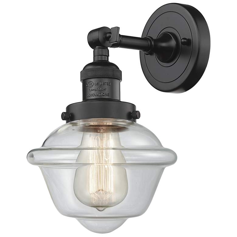 Image 1 Oxford 8" Oil Rubbed Bronze Sconce w/ Clear Shade