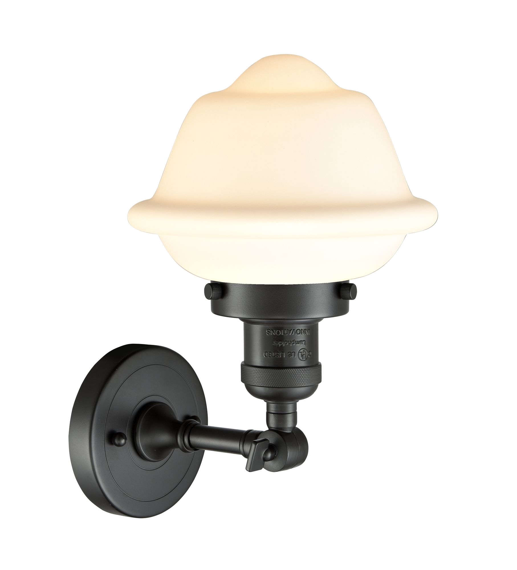 Image 4 Oxford 8" Oil Rubbed Bronze Sconce w/ Matte White Shade more views