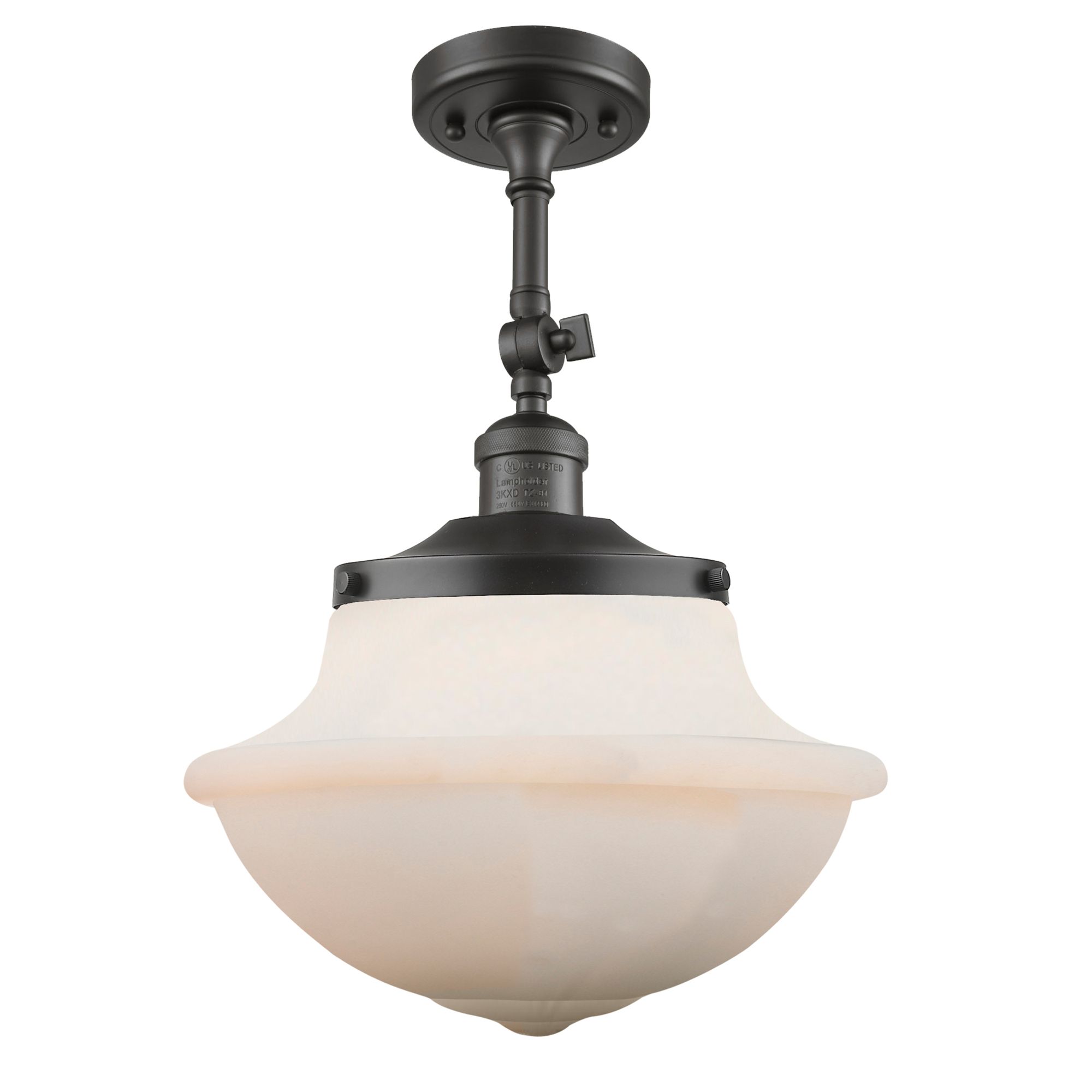 Image 6 Oxford 8" Oil Rubbed Bronze Sconce w/ Matte White Shade more views