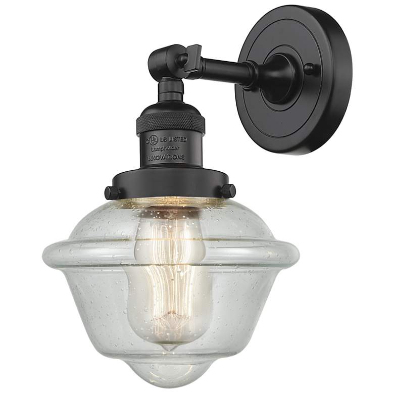 Image 1 Oxford 8" Oil Rubbed Bronze Sconce w/ Seedy Shade