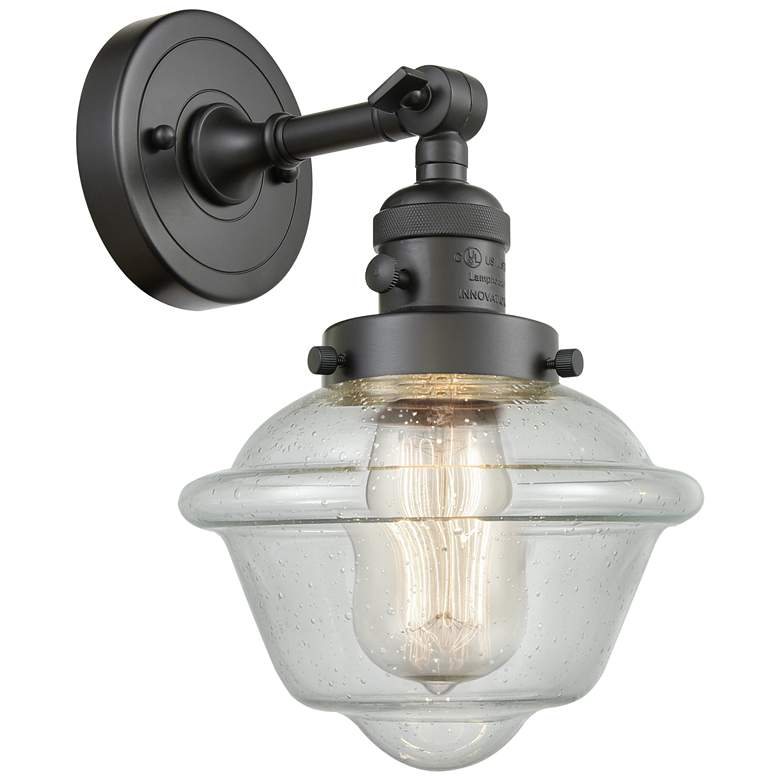 Image 1 Oxford 8" Oil Rubbed Bronze Sconce w/ Seedy Shade