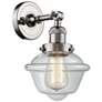Oxford 8" Polished Nickel Sconce w/ Clear Shade