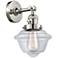 Oxford 8" Polished Nickel Sconce w/ Clear Shade