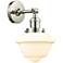Oxford 8" Polished Nickel Sconce w/ Matte White Shade
