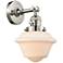 Oxford 8" Polished Nickel Sconce w/ Matte White Shade