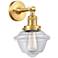 Oxford 8" Satin Gold Sconce w/ Clear Shade
