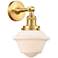 Oxford 8" Satin Gold Sconce w/ Matte White Shade