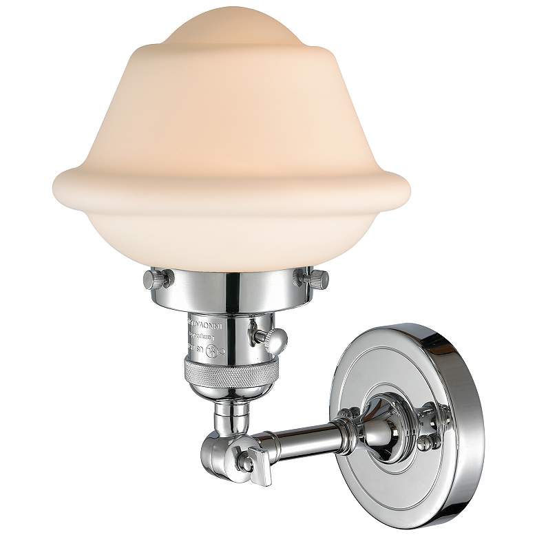 Image 2 Oxford 8" Sconce LED - Chrome Finish - Matte White Shade more views