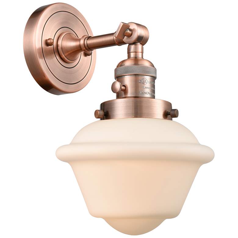 Image 1 Oxford 8" Sconce LED - Copper Finish - Matte White Shade