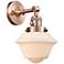 Oxford 8" Sconce LED - Copper Finish - Matte White Shade