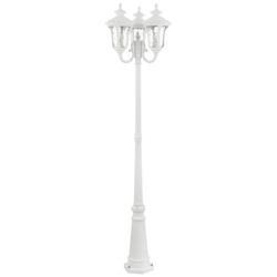 Oxford 87&quot; High Textured White 3-Lantern Outdoor Post Light