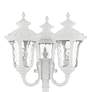 Oxford 87" High Textured White 3-Lantern Outdoor Post Light