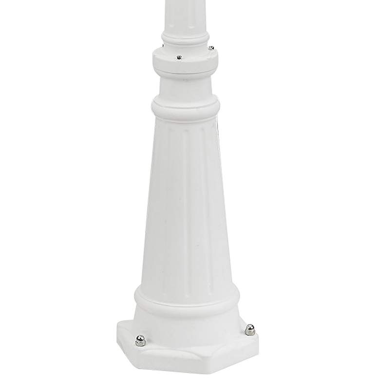 Image 3 Oxford 87 inch High Textured White 3-Lantern Outdoor Post Light more views