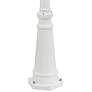 Oxford 87" High Textured White 3-Lantern Outdoor Post Light