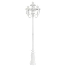 Oxford 93&quot; High Textured White 4-Lantern Outdoor Post Light