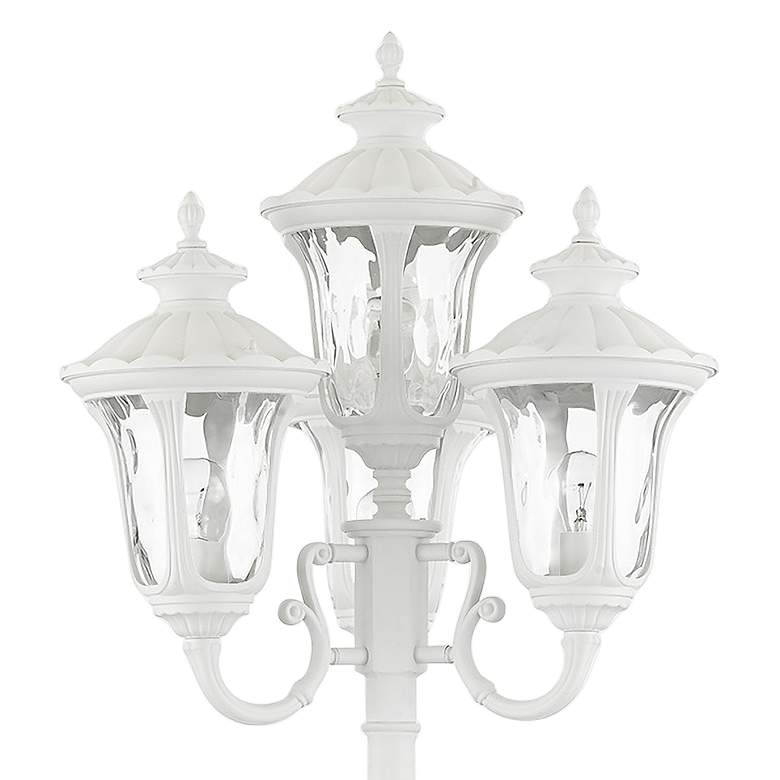 Image 2 Oxford 93" High Textured White 4-Lantern Outdoor Post Light more views