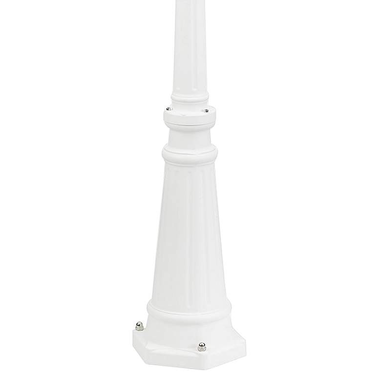 Image 3 Oxford 93 inch High Textured White 4-Lantern Outdoor Post Light more views