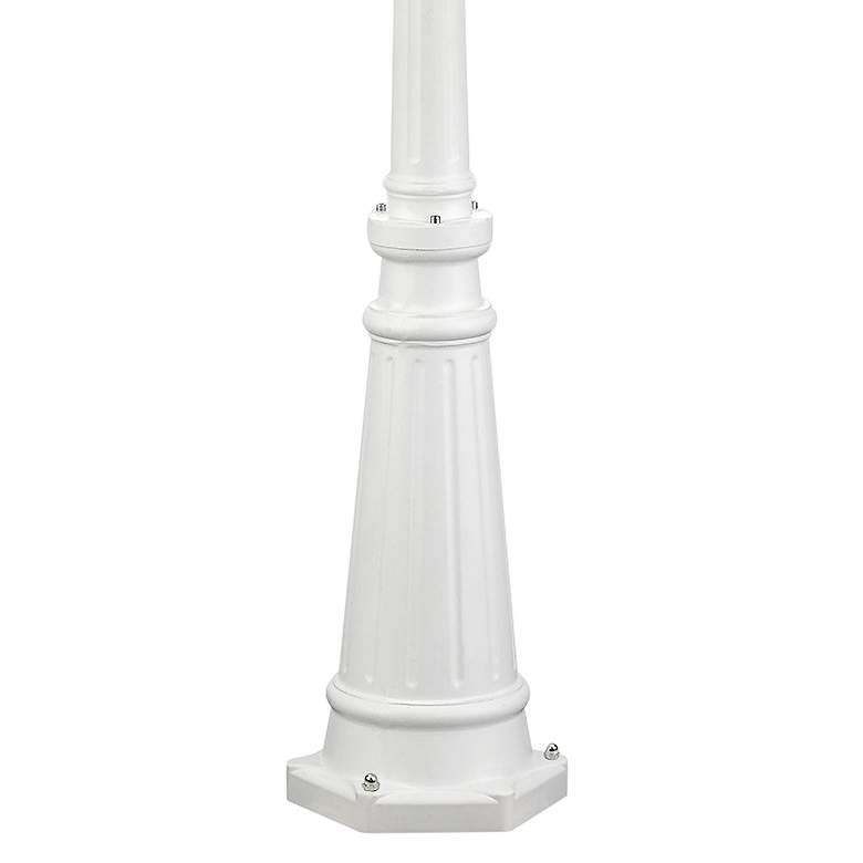 Image 3 Oxford 93" High White 4-Lantern Outdoor Post Light with Base more views