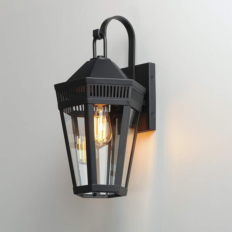 Image 1 Oxford Outdoor 1-Light Wall Sconce Large Black