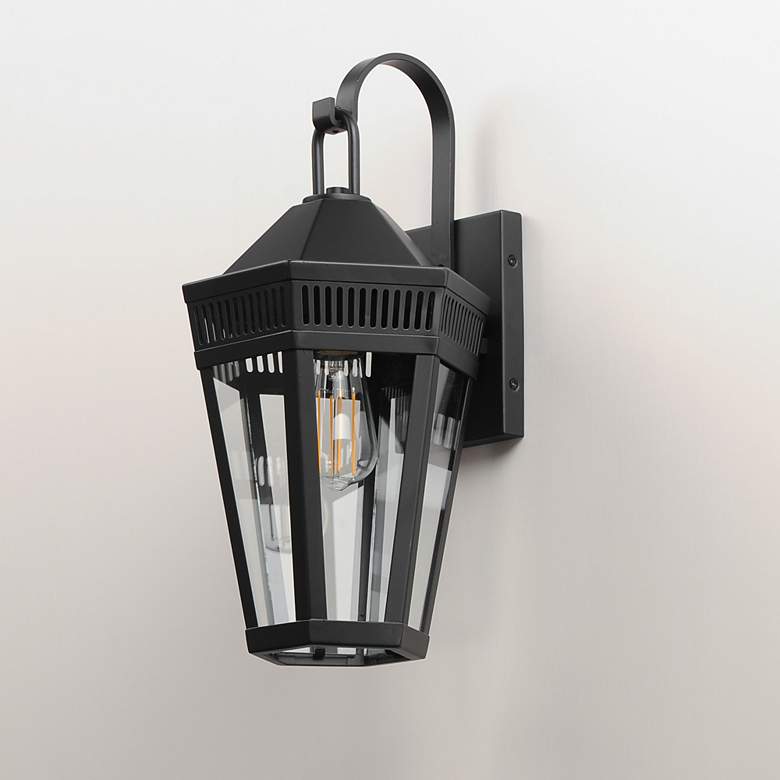 Image 4 Oxford Outdoor 1-Light Wall Sconce Large Black more views