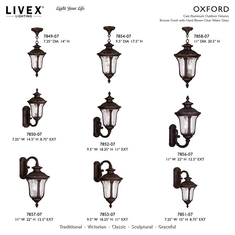 Image 7 Oxford Outdoor Wall Sconce more views