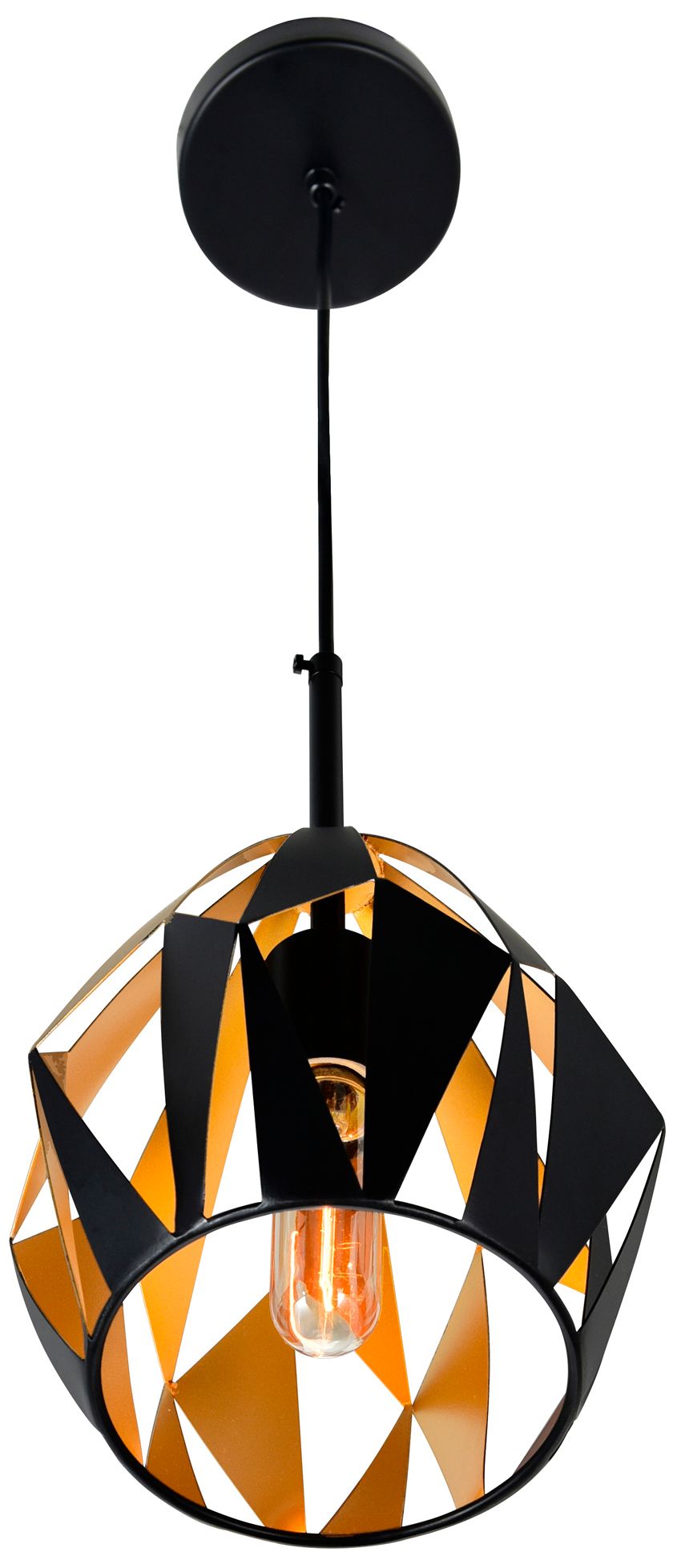 Image 2 Oxide 1 Light 8in Black & Copper Down Mini Pendant more views