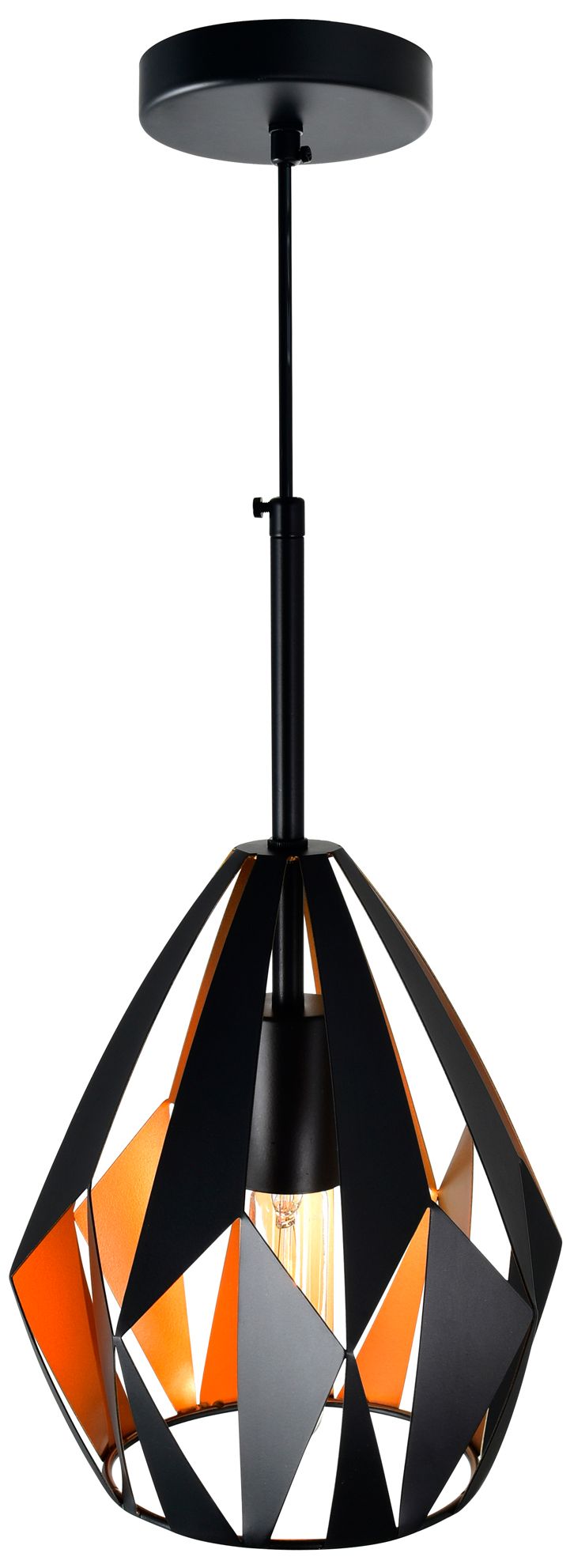 Image 3 Oxide 1 Light 8in Black & Copper Down Mini Pendant more views