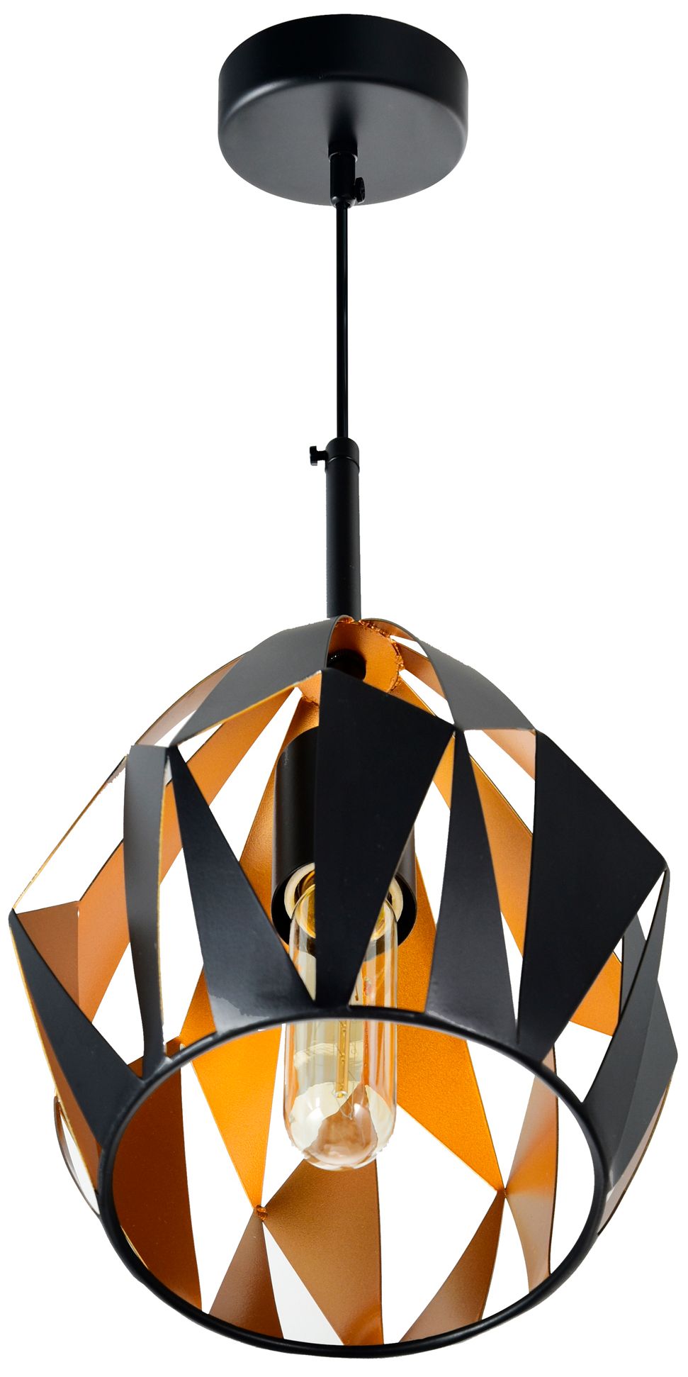 Image 5 Oxide 1 Light 8in Black & Copper Down Mini Pendant more views