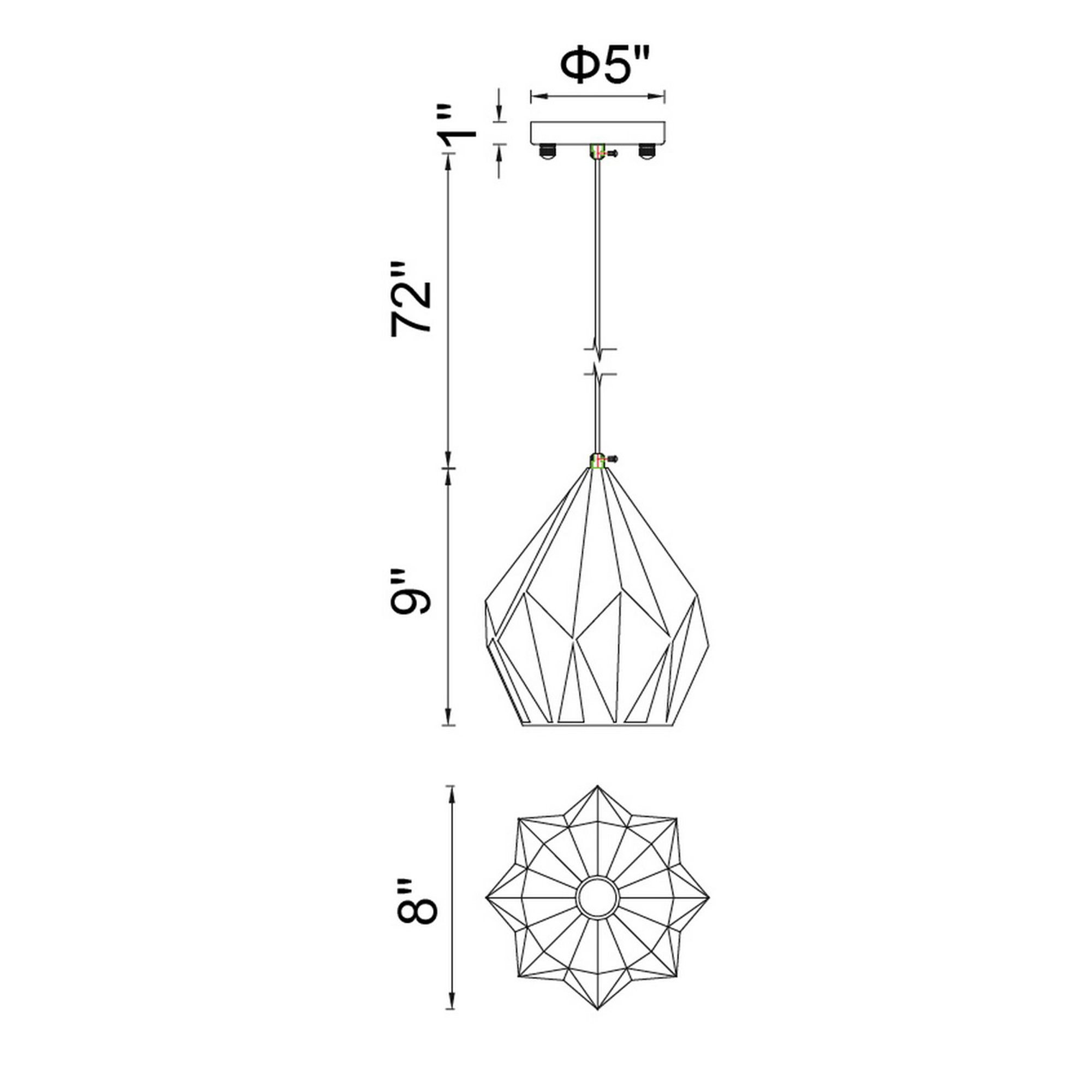 Image 6 Oxide 1 Light 8in Black & Copper Down Mini Pendant more views