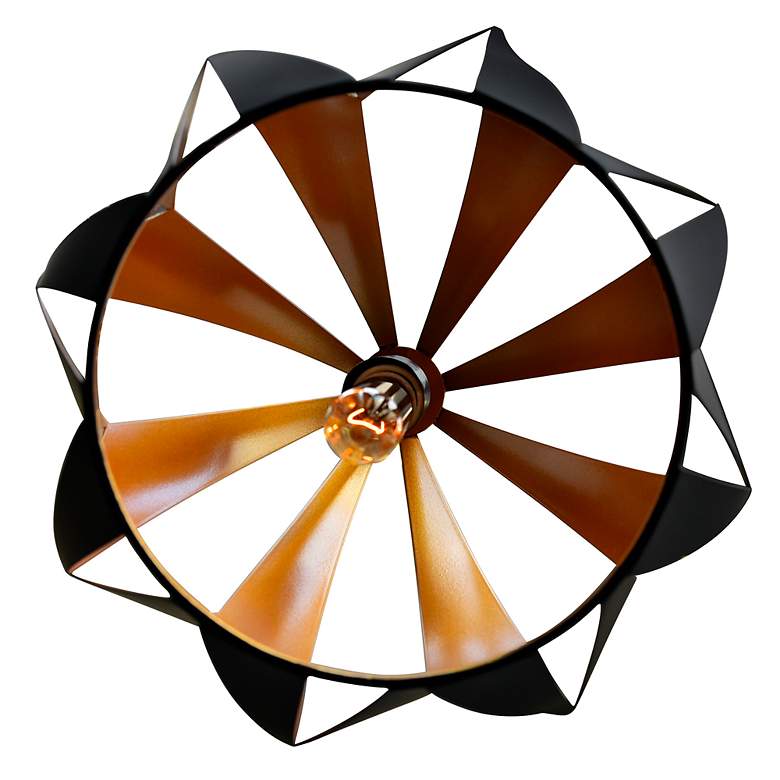 Image 6 Oxide 1 Light Down Pendant With Black+Copper Finish more views