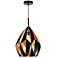 Oxide 1 Light Down Pendant With Black+Copper Finish