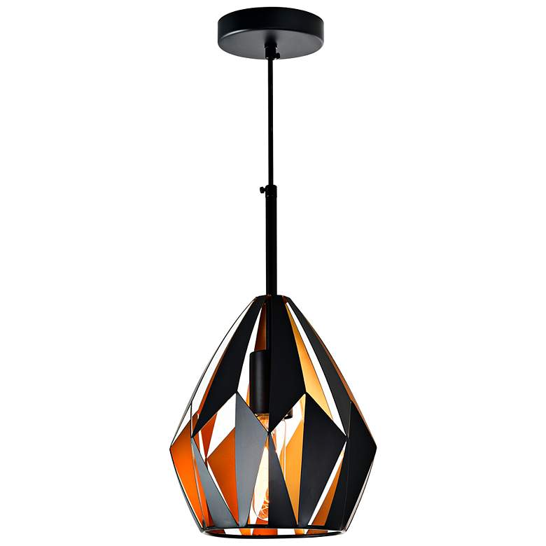 Image 1 Oxide 8" Wide Black Mini Pendant