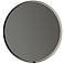 Oxygen Avior Matte Black 48" Oversized Round LED Wall Mirror