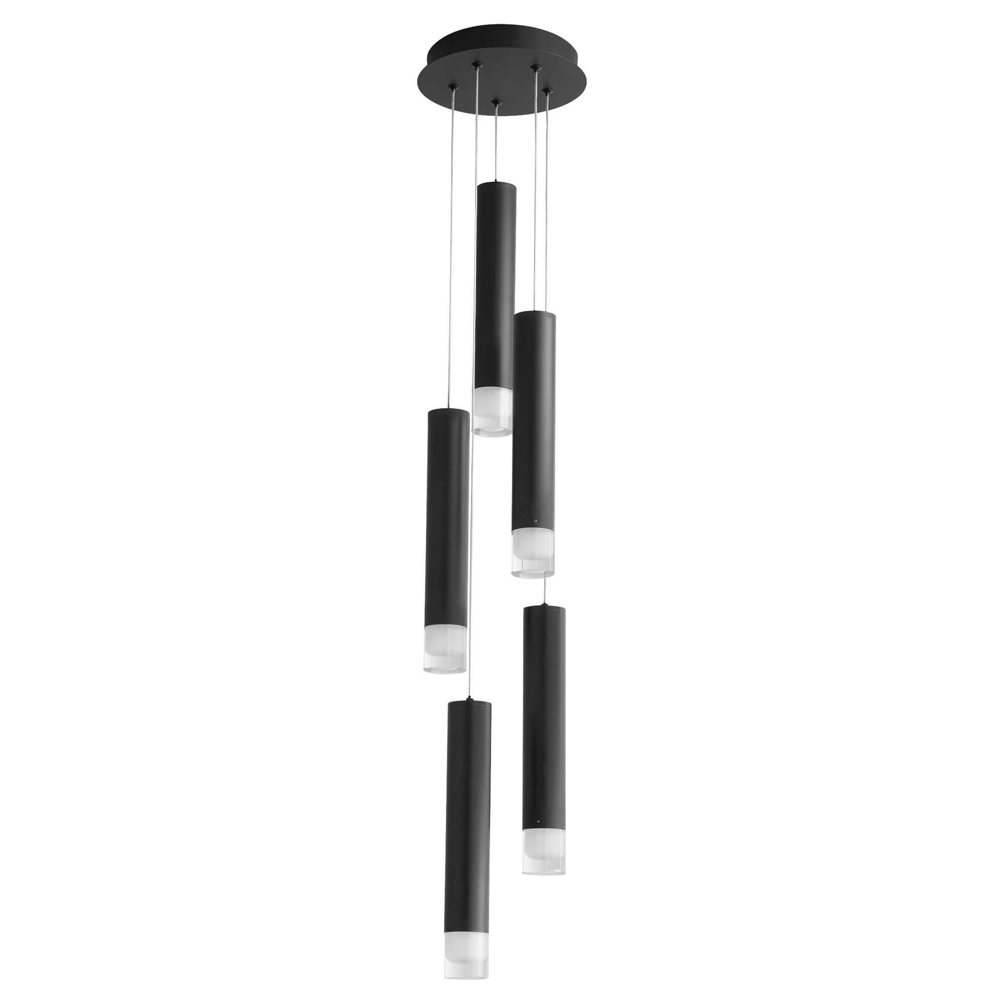 Image 2 Oxygen Lighting Alarum 5 Light Black LED Pendant more views